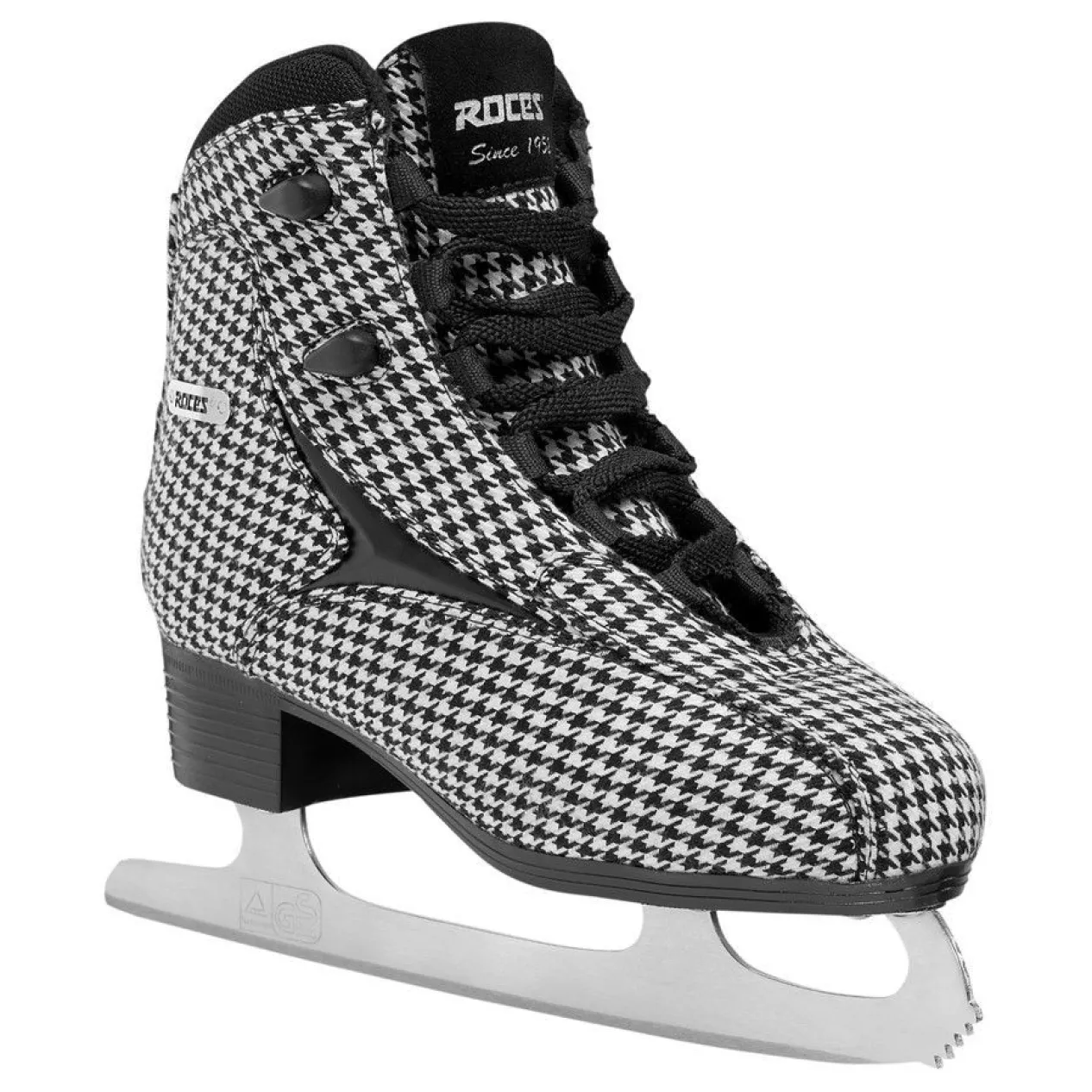 Roces Ice Skate-Mod. Brits White-Black, Pied De Poule